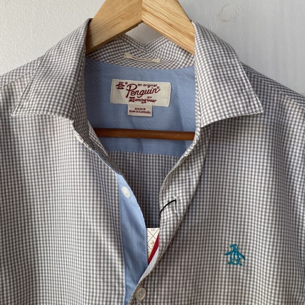 NWT Original Penguin Gingham Button Down shirt   - Picture 3 of 12